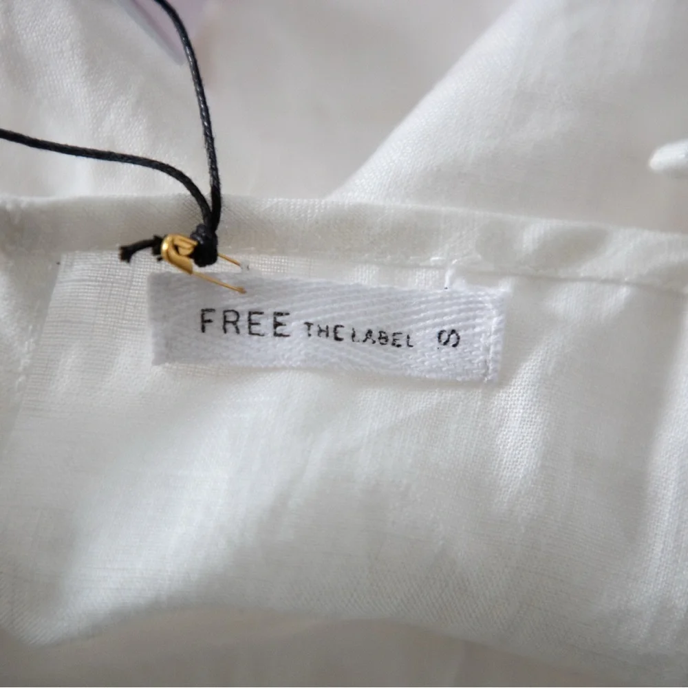 Free Label White Linen Mini Dress Small - Picture 6 of 6